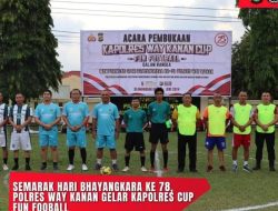 Polres Way kanan Gelar Kapolres CUP FUN FOOTBALL