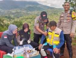 Semarak Hari Bhayangkara ke 78 Polres Way Kanan melakukan Aksi kemanusiaan dengan memberikan pelayanan kesehatan gratis bagi