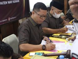 KPU way kanan tetapkan 2 pasangan calon bupati dan wakil bupati Serta pengambilan no urut Paslon.
