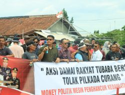 Polres Tulang Bawang Barat Amankan Aksi Unras Damai di Sentra Gakkumdu
