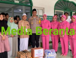 Semarak Ramadhan Kapolres way kanan memberikan tali asih