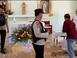 Polisi Sterilisasi dan Amankan Ibadah Jumat Agung dan Paskah Tahun 2025 di Gereja Bahuga