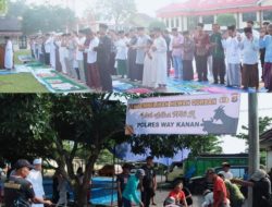 Polres Way Kanan Gelar Salat Bersama dan Penyembelihan Hewan Kurban Idul Adha 1446 H