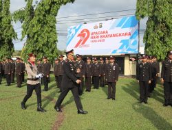 Hari Bhayangkara Ke 79, Polres Way Kanan Gelar Upacara dan Pesan Sinergi Menjaga Kamtibmas