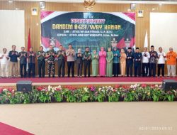 Bupati Way Kanan Hadiri pisah Sambut komandan kodim Way Kanan.