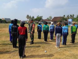 Danramil 427-05/Banjit Tinjau Langsung Pelatihan Paskibraka Tingkat Kecamatan di Argomulyo.