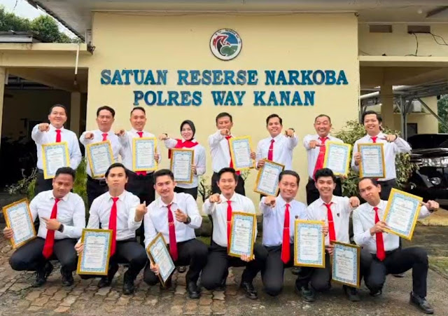 SAtRES NARKOBA POLRES WAY KANAN RAIH PENGHARGAAN KEMBALI ATAS KINERJA