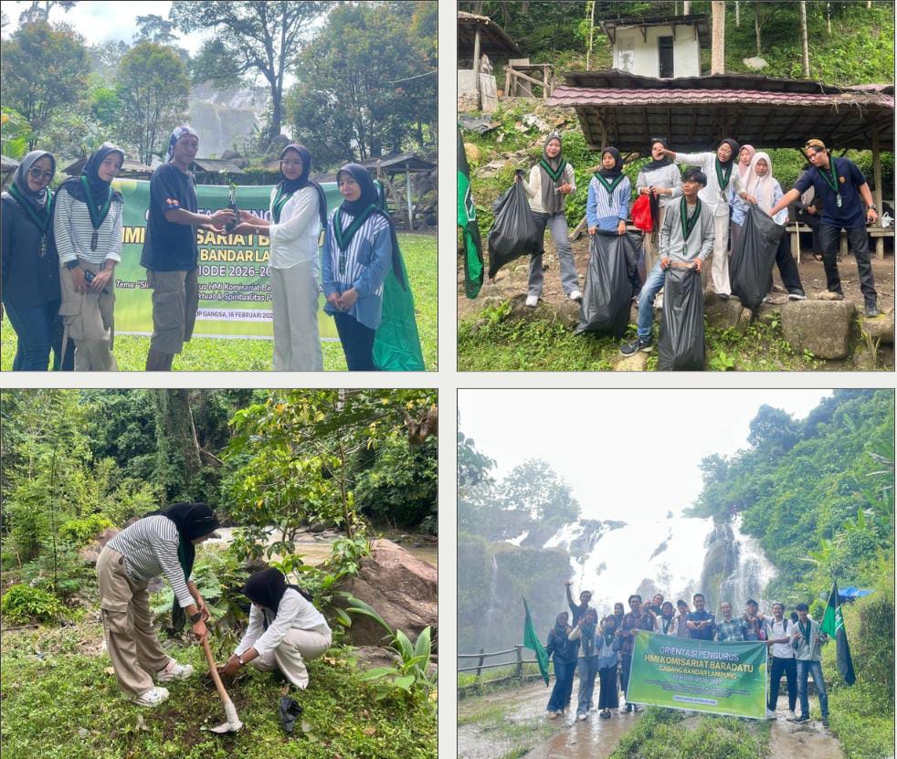 Sinergi dan Aksi Nyata: HMI Komisariat Baradatu Gelar Orientasi, Korve, serta Penanaman Pohon di Curup Gangsa