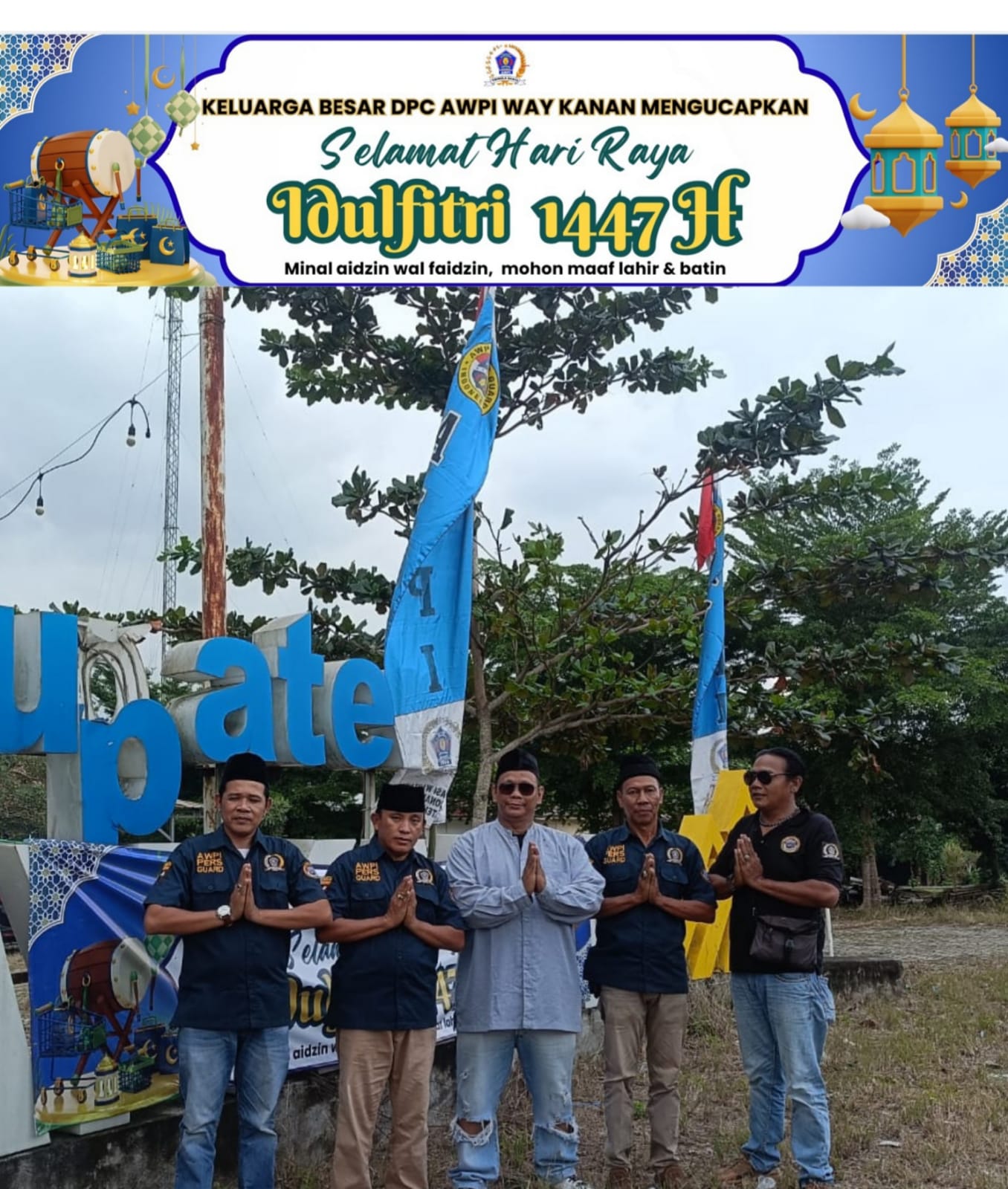 Dewan Pimpinan Cabang, AWPI, Way Kanan dan Anggotanya Mengucapkan Selamat Hari Raya Idul Fitri 1447 Hijriah