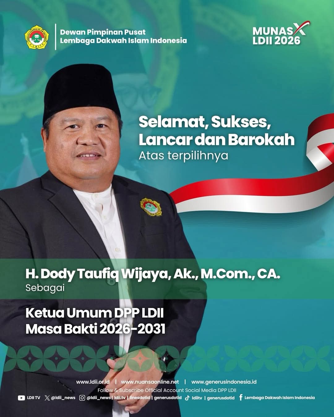 Estafet Kepemimpinan Baru: DPD LDII Way Kanan Optimis di Bawah Nakhoda H. Dody Taufiq Wijaya