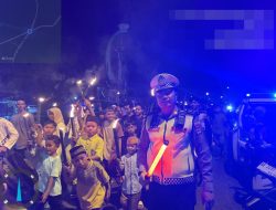 Sambut 1 Muharram 1448 H, Polisi Berikan Pengamanan Pawai Obor di Umpu Semenguk