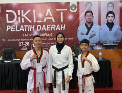 Komitmen Majukan Taekwondo, KONI Way Kanan Utus Faiz dan Farhan Serap Ilmu Pemateri Nasional