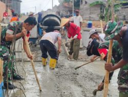 PROGRES PEMBANGUNAN JEMBATAN PERINTIS GARUDA KAMPUNG SERUPA INDAH CAPAI 88 %, MEMASUKI TAHAP PENGECORAN