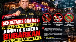 Sekretaris GRANAT Desak Cafe di Pakuan Ratu Dibubarkan: Jangan Ada Ruang bagi Narkoba!